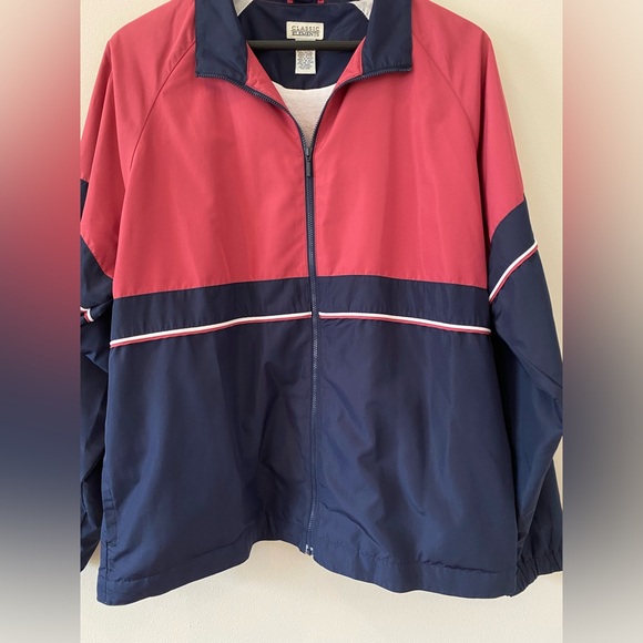 Classic Elements Mens Jacket XL Windbreaker Style Lightweight Color Block Collar - Picture 3 of 8